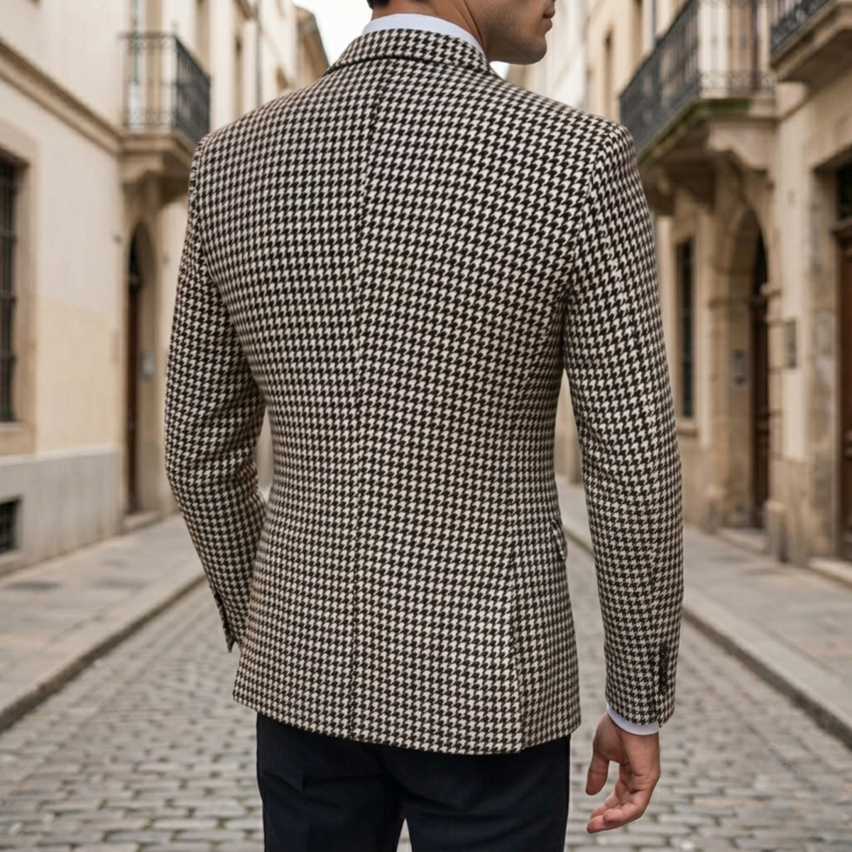 Men’s Houndstooth Slim Fit Blazer