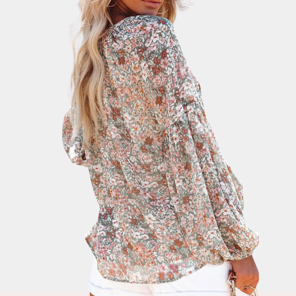 Women's Floral Blouse Casual Cotton