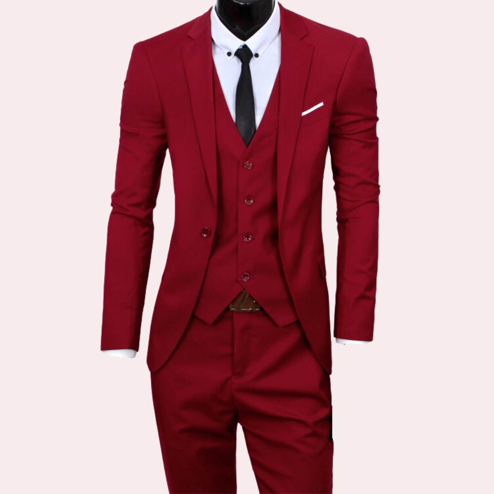 Men's 3-Piece Summer Suit Breathable Lightweight