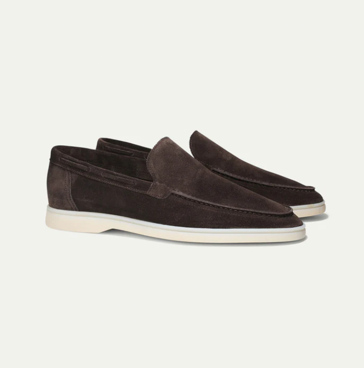 Men's Suede Slip On Loafers Brown
