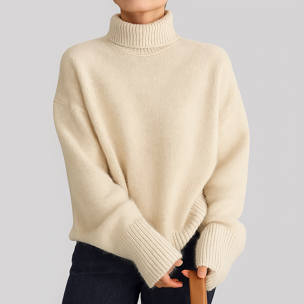Women's Thick Wool Winter Sweater High Collar