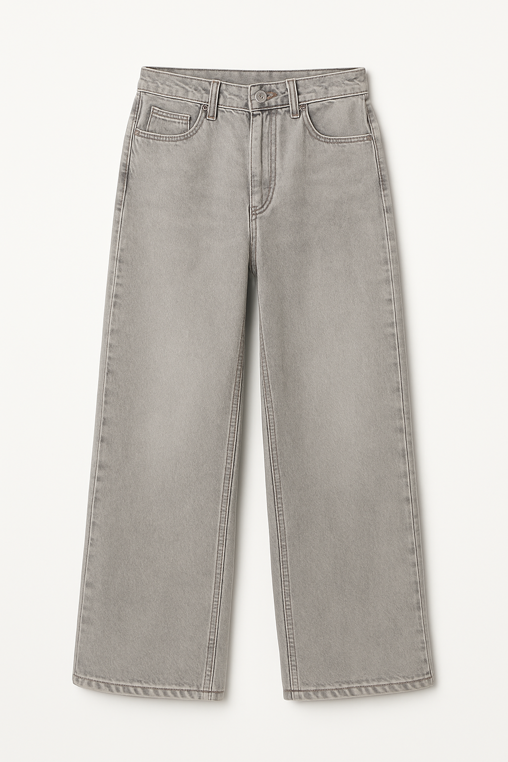 Women's Distressed Denim Jeans Low Waist Wide Leg Blue