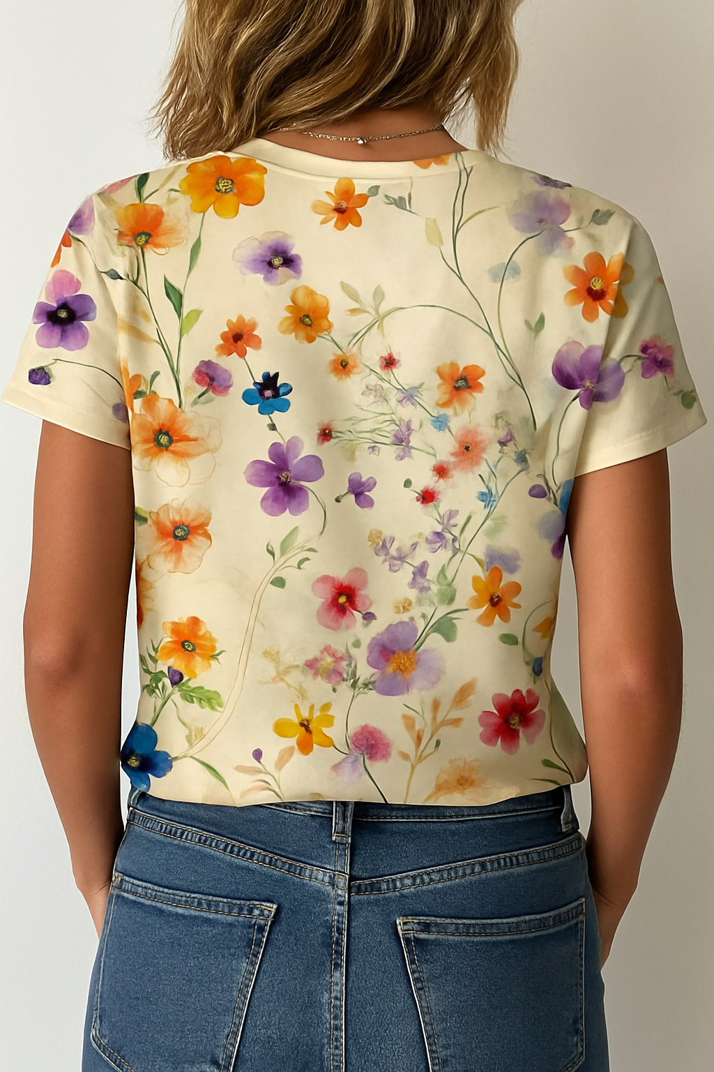 Women's Floral T-Shirt Cotton