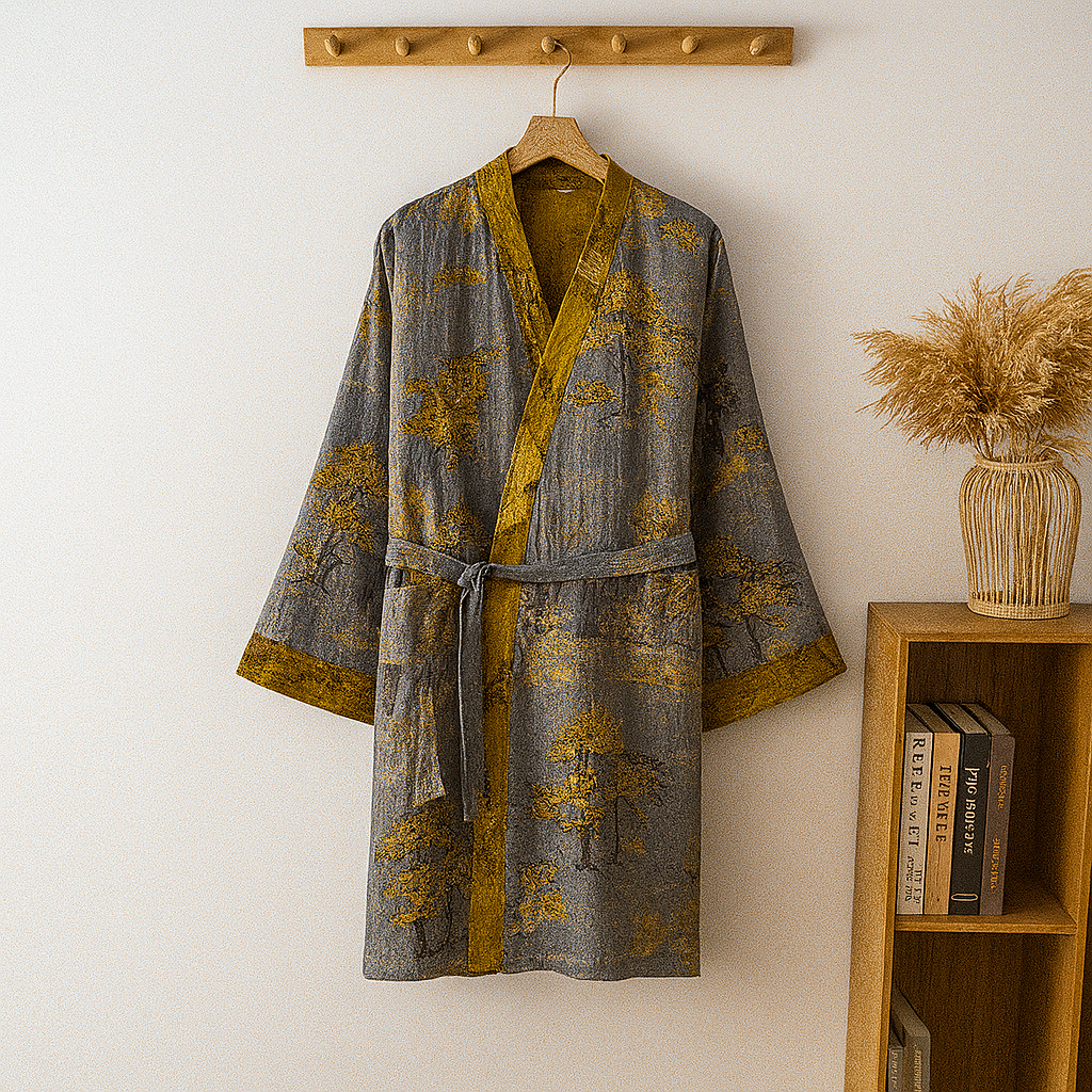 Men's Cotton Kimono Robe Lightweight