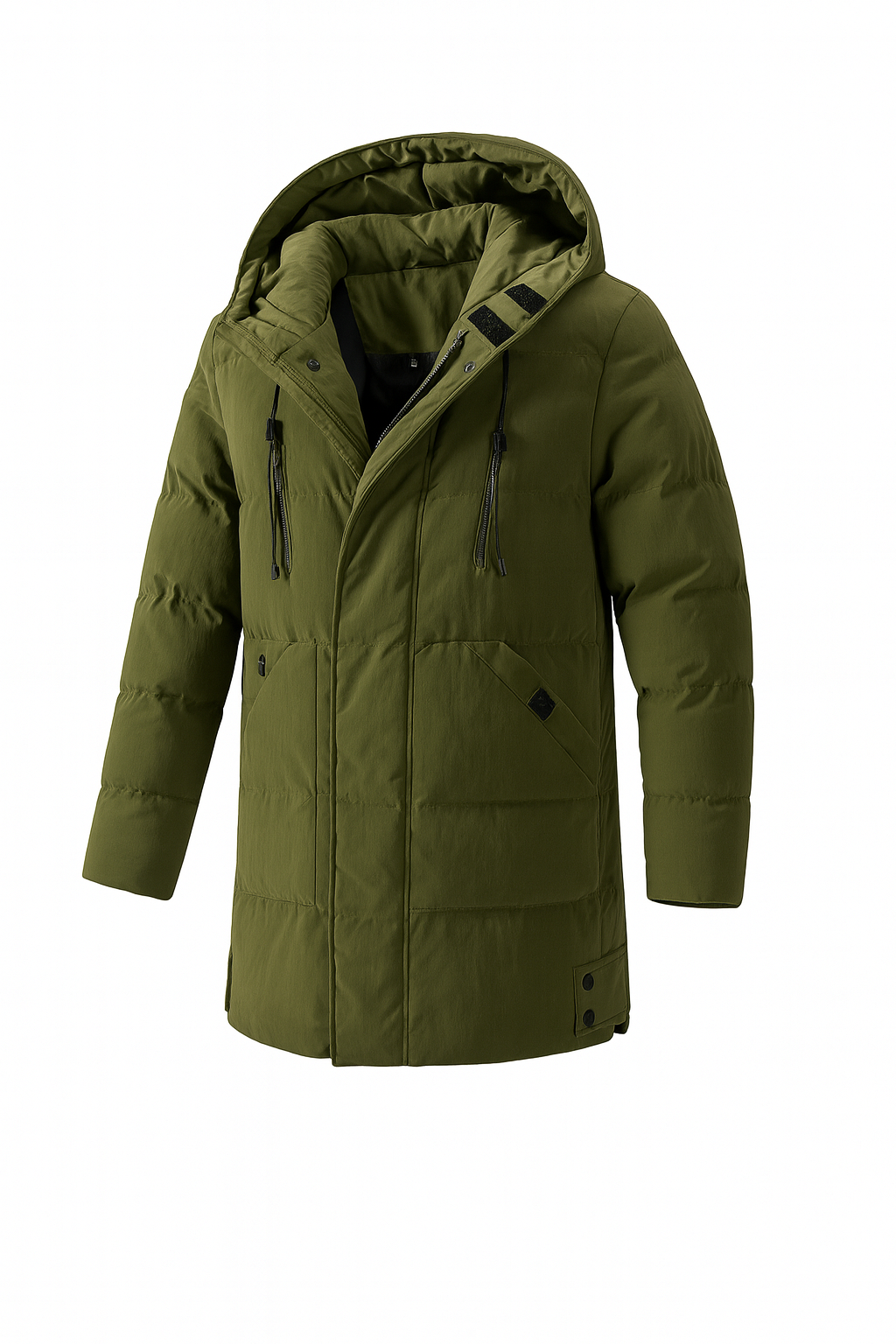 Men's Insulated Hooded Jacket Waterproof Black