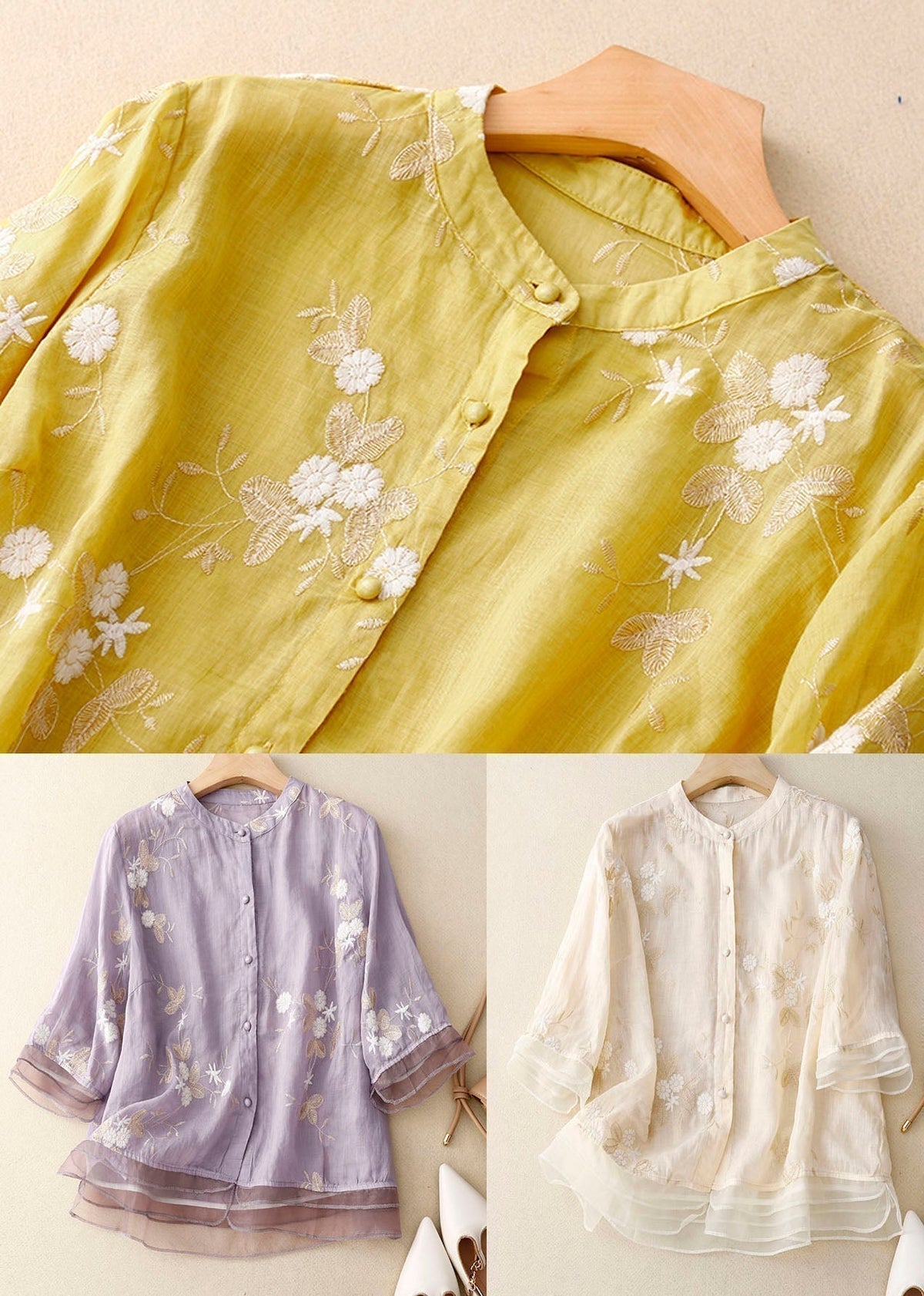 Women's Embroidered Floral Blouse