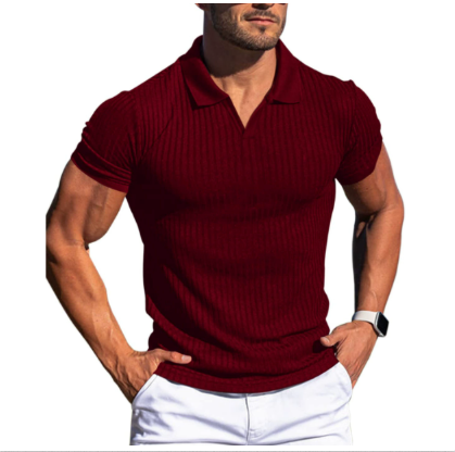 Men's Polo Shirt Cotton Short Sleeve Navy