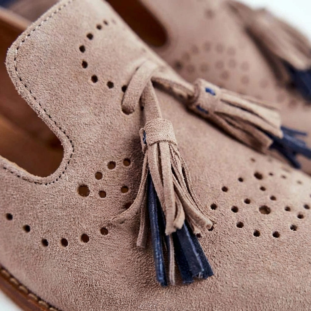 Ladies Slip On Loafers with Tassels and Decorative Details