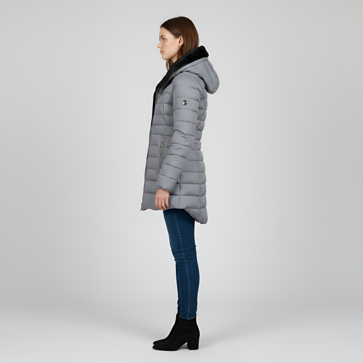 Women's Insulated Winter Coat Hooded Quilted Parka Jacket