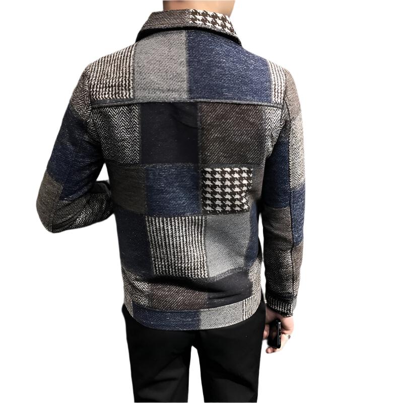 Alvan Mens Glen Stripe Overcoat