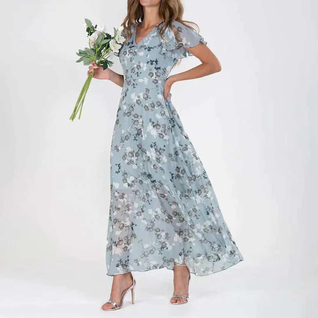 Women's Floral Maxi Dress Vintage Print