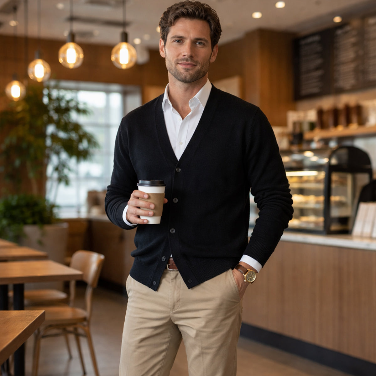 Men's 100% Cashmere Cardigan