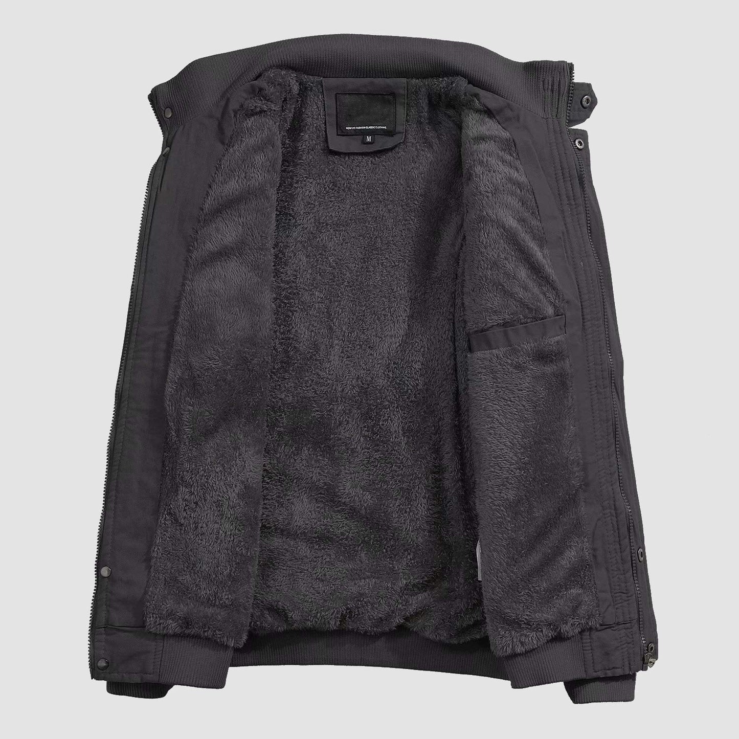 Men's Cotton Military Bomber Jacket Lightweight Zip-Up