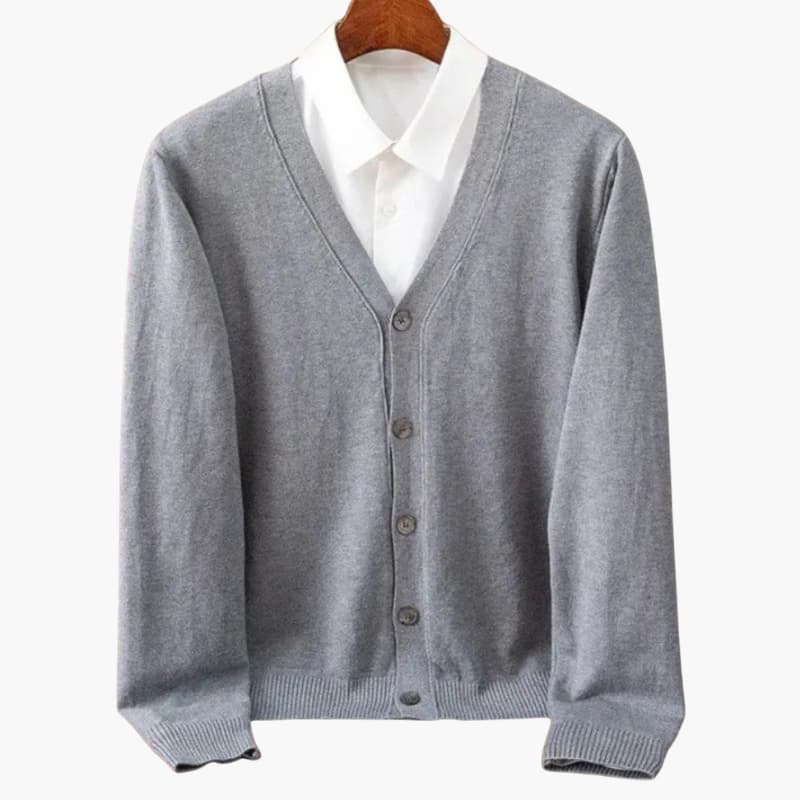 Men's V-Neck Cardigan Classic Knit