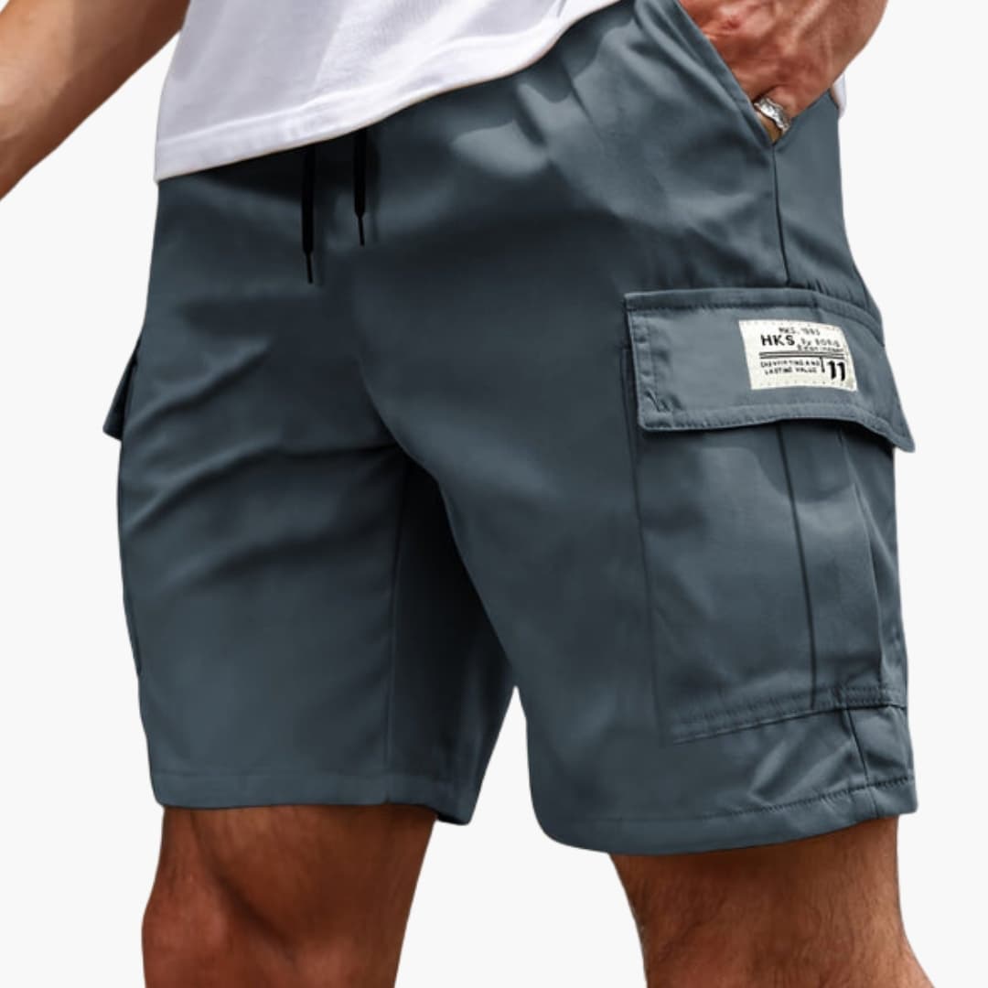 Men's Cargo Shorts Adjustable Waist Multiple Pockets