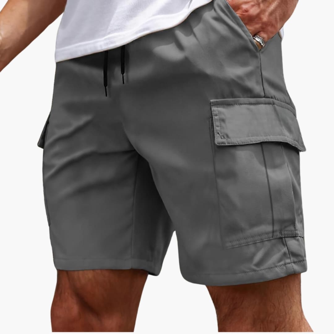 Men's Cargo Shorts Multiple Pockets Zip Closure - VibreMode