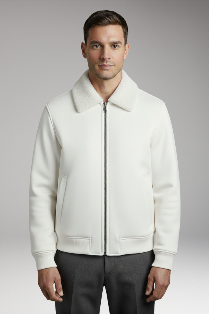 Men's Zip Jacket Ribbed Cuffs