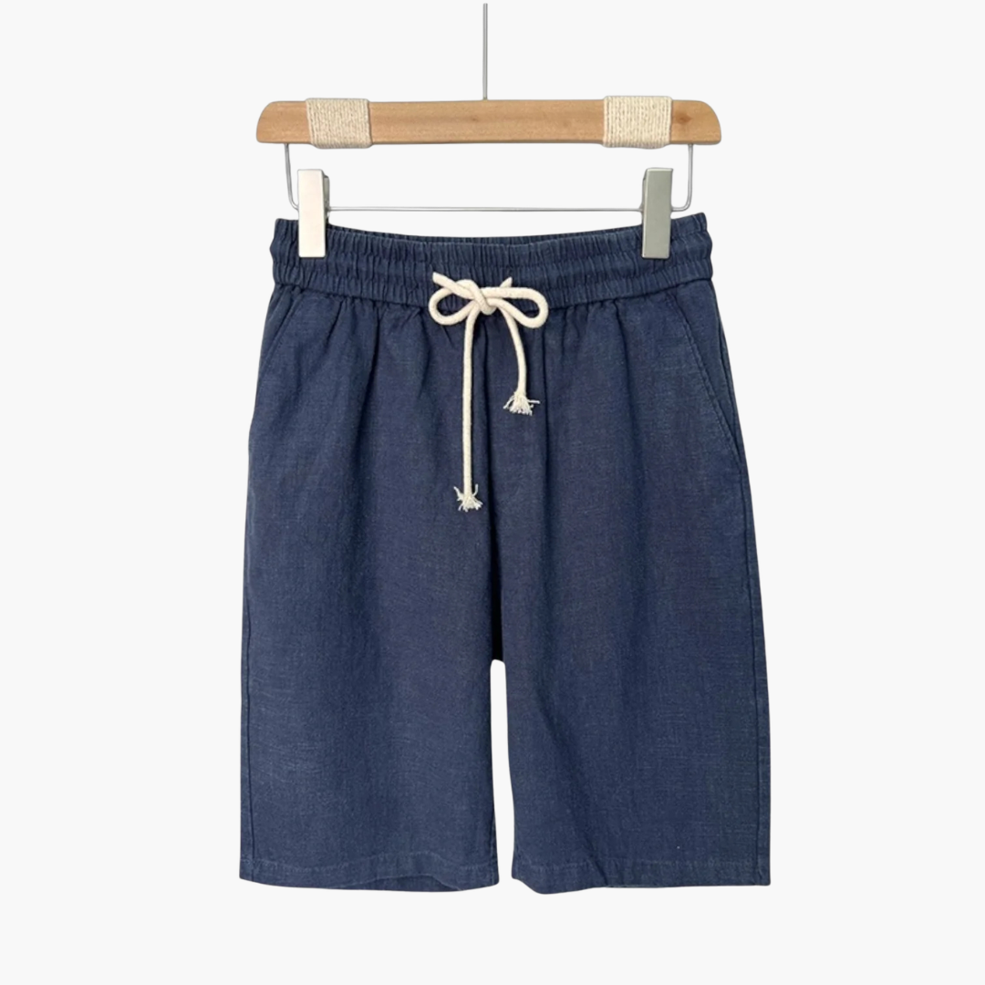 Men's Linen Shorts Elastic Waistband