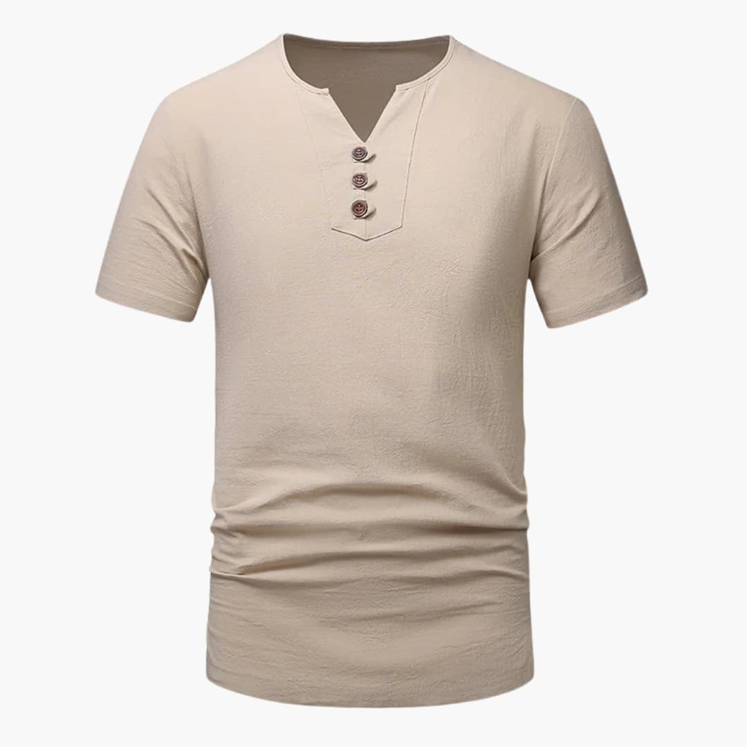 Men's Short Sleeve Henley T-Shirt