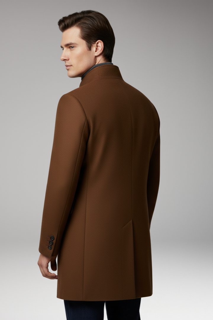 Men's Insulated Winter Jacket Snap Closure