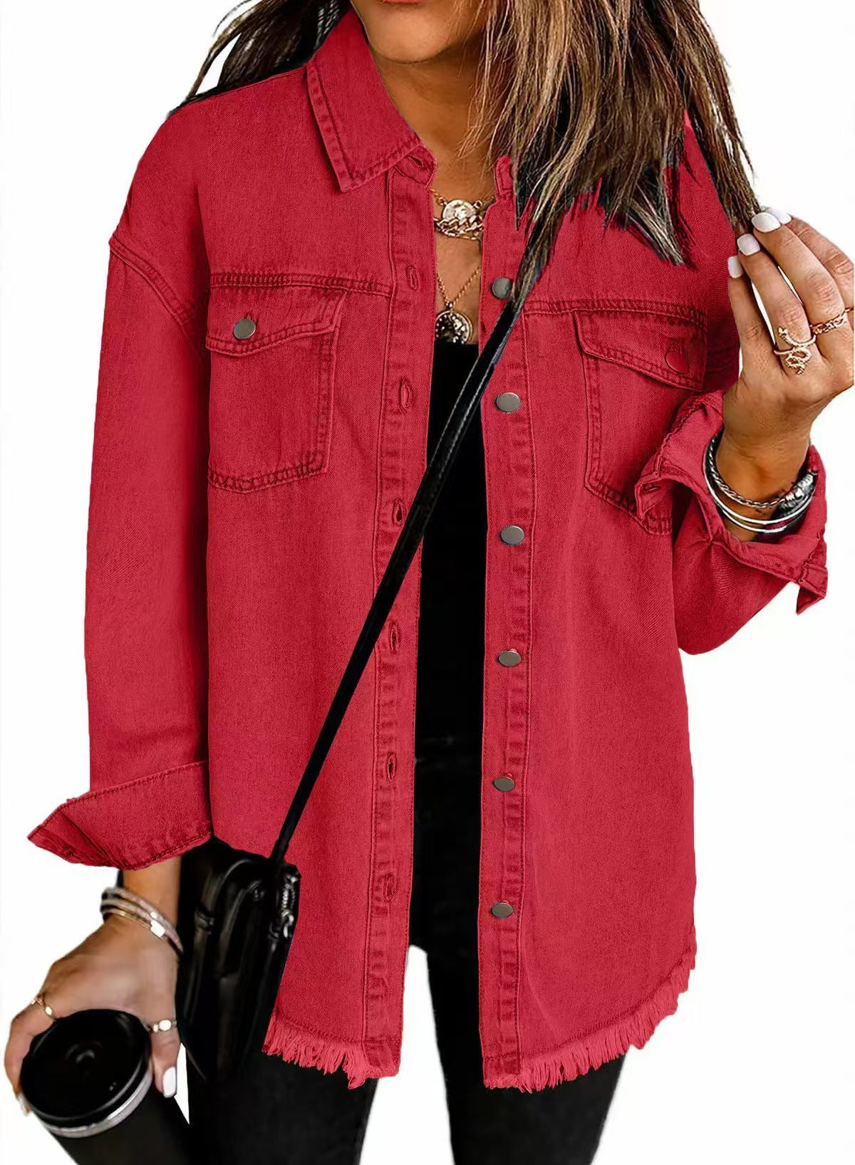 Women's Collared Button Down Jacket
