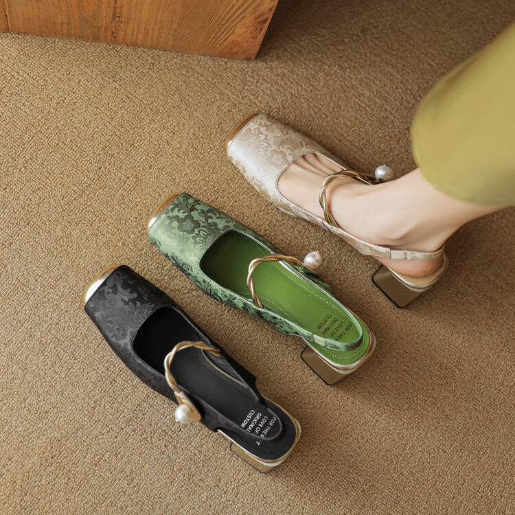 Comfortable Low Heel Slingbacks
