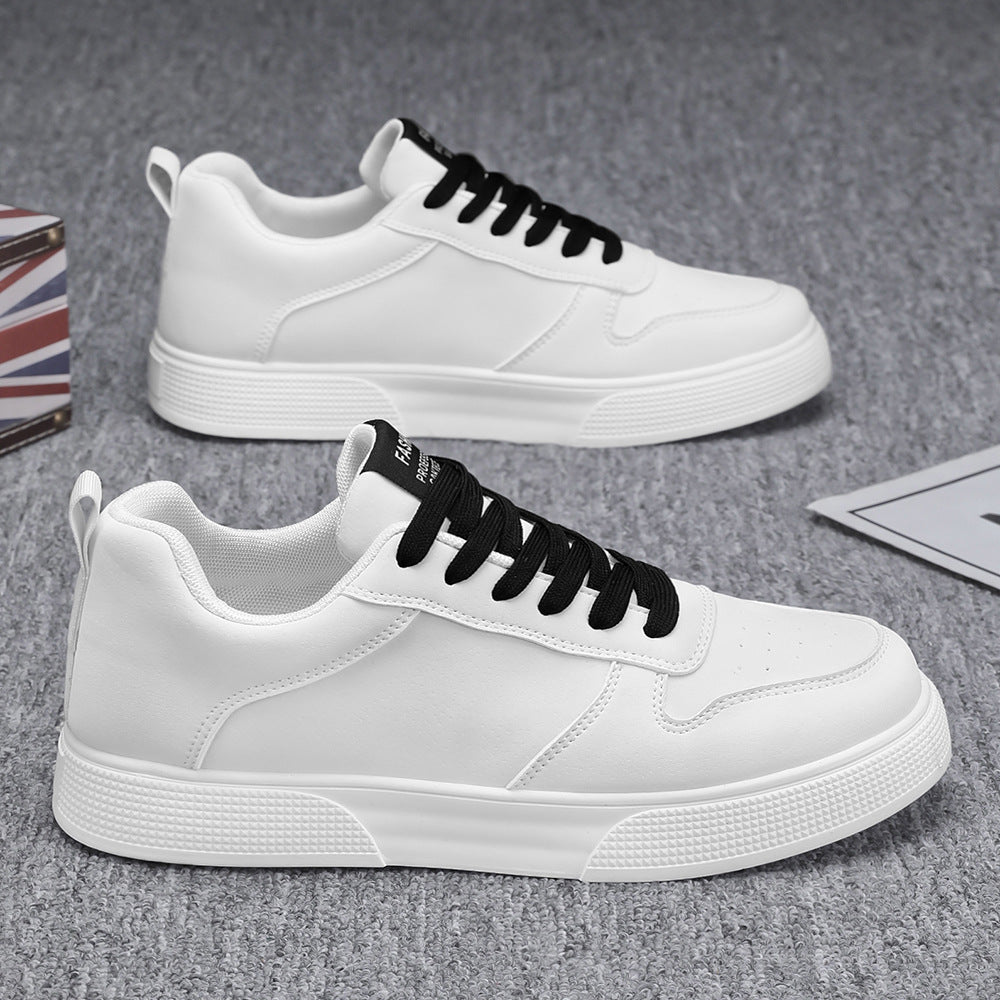 Men's Lace-Up Sneakers Breathable Rubber Sole Black