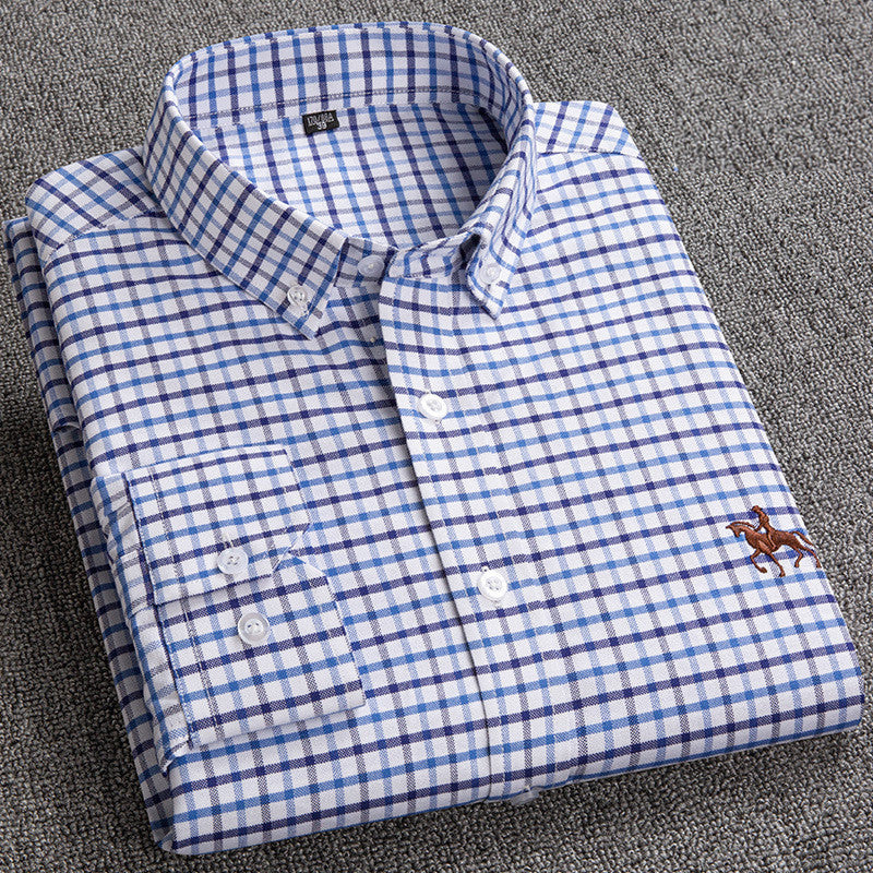 Classic Plaid Men's Dress Shirt