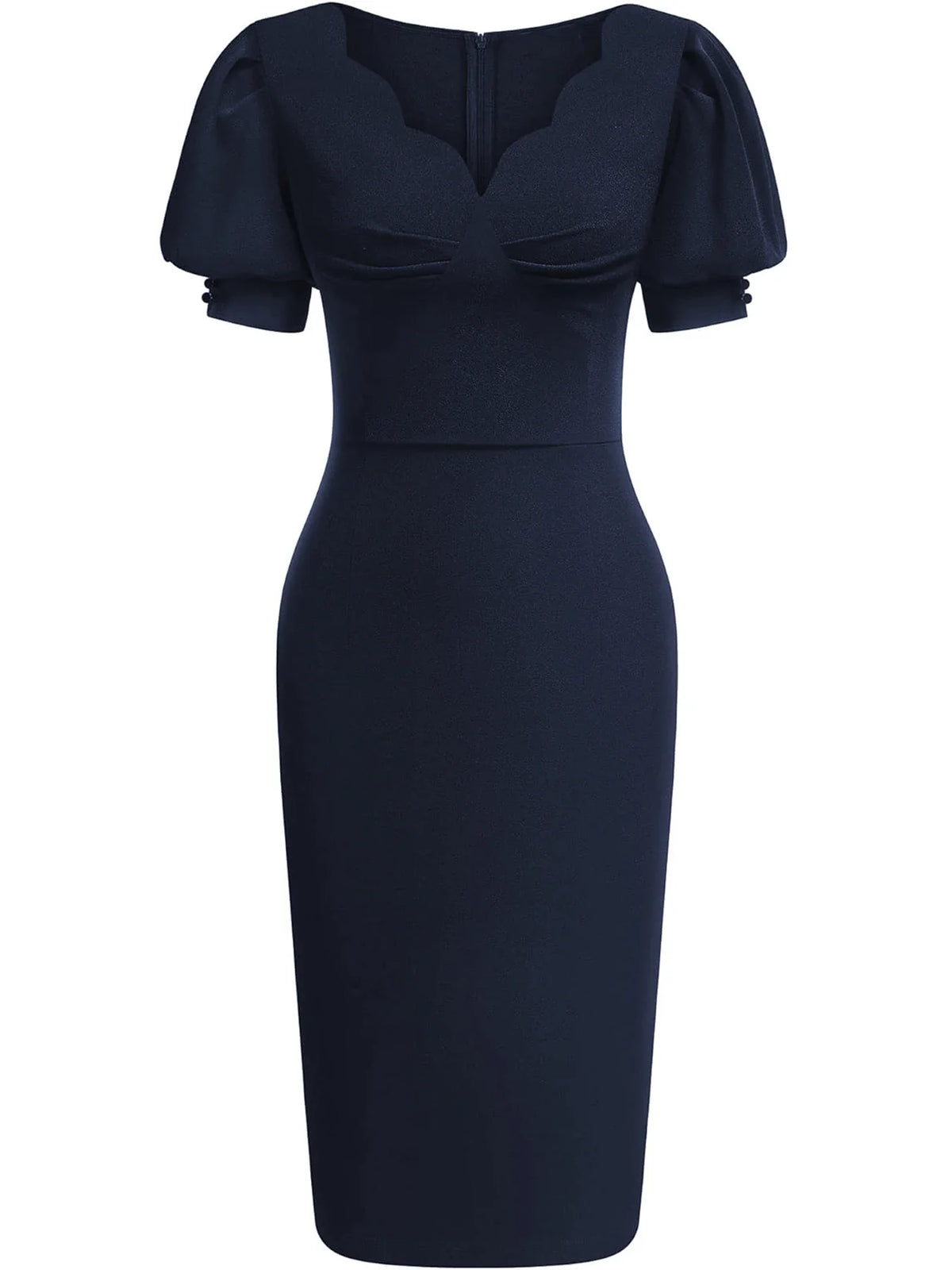 Women's V-Neck Midi Work Dress