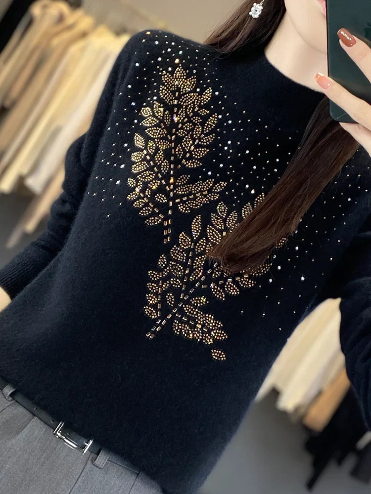 Decorative Knit Sweater