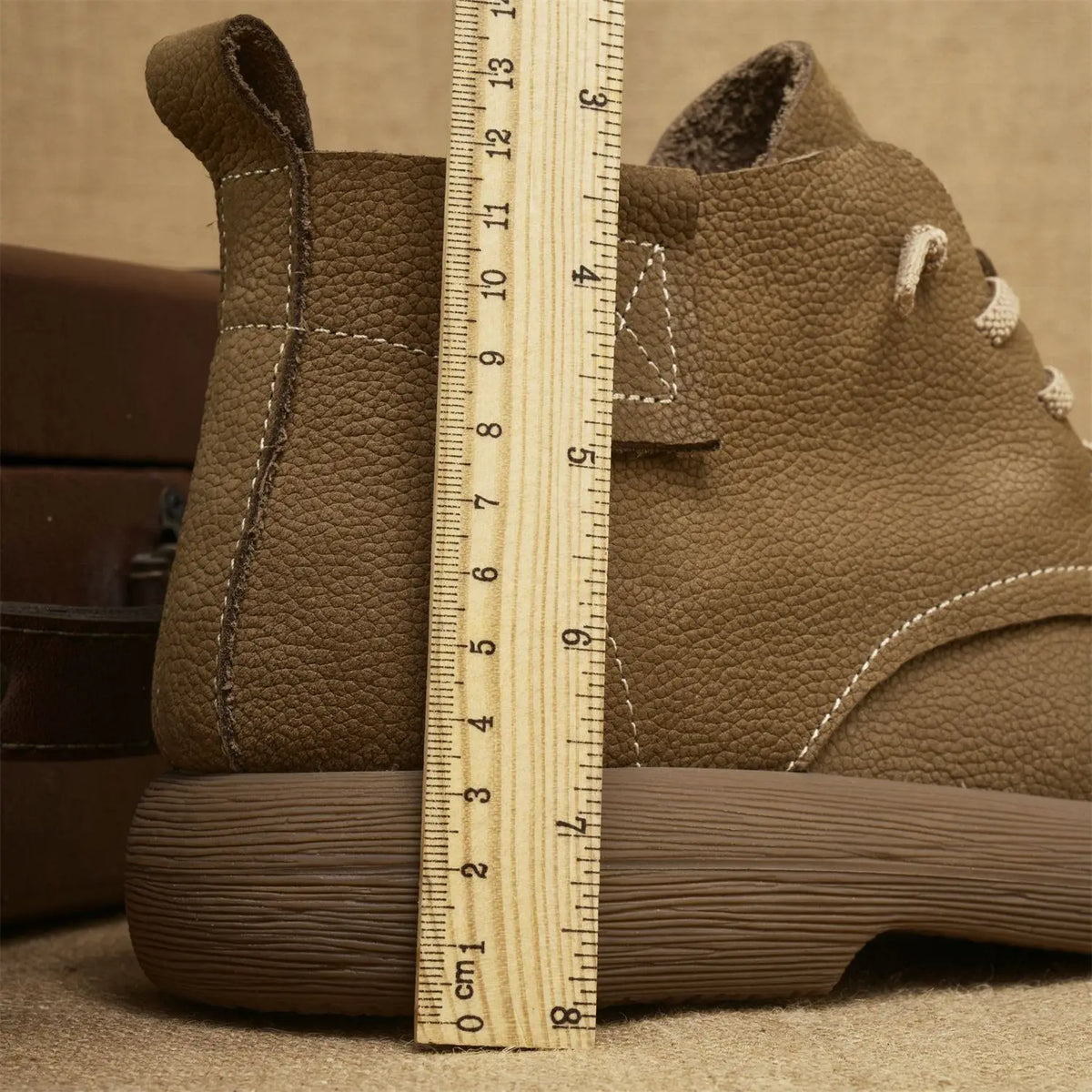 Men's Ankle Boots Soft Sole Lace-Up Brown