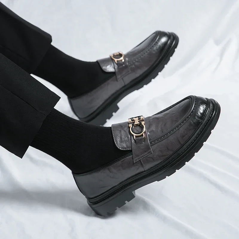 Classic Mens Leather Slip On Shoes