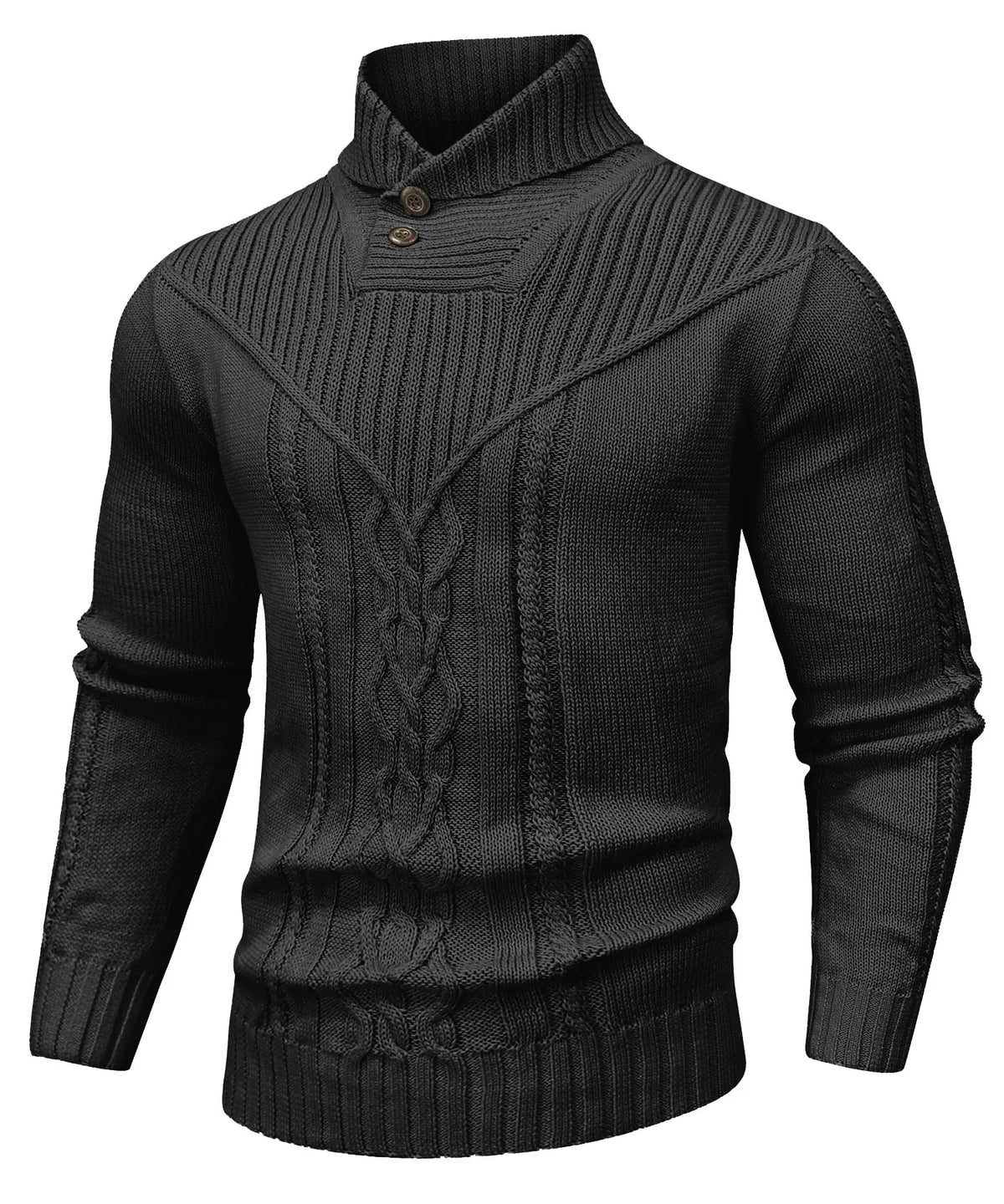 Traditional Crew Neck Cable Sweater