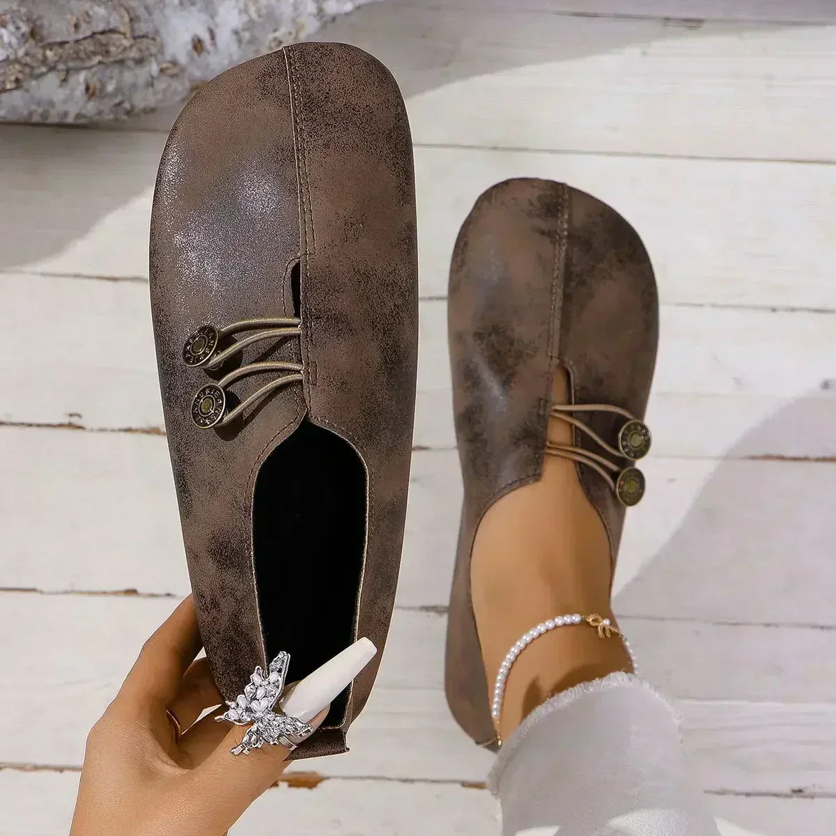 Comfortable Suede Ladies Slip On Shoes