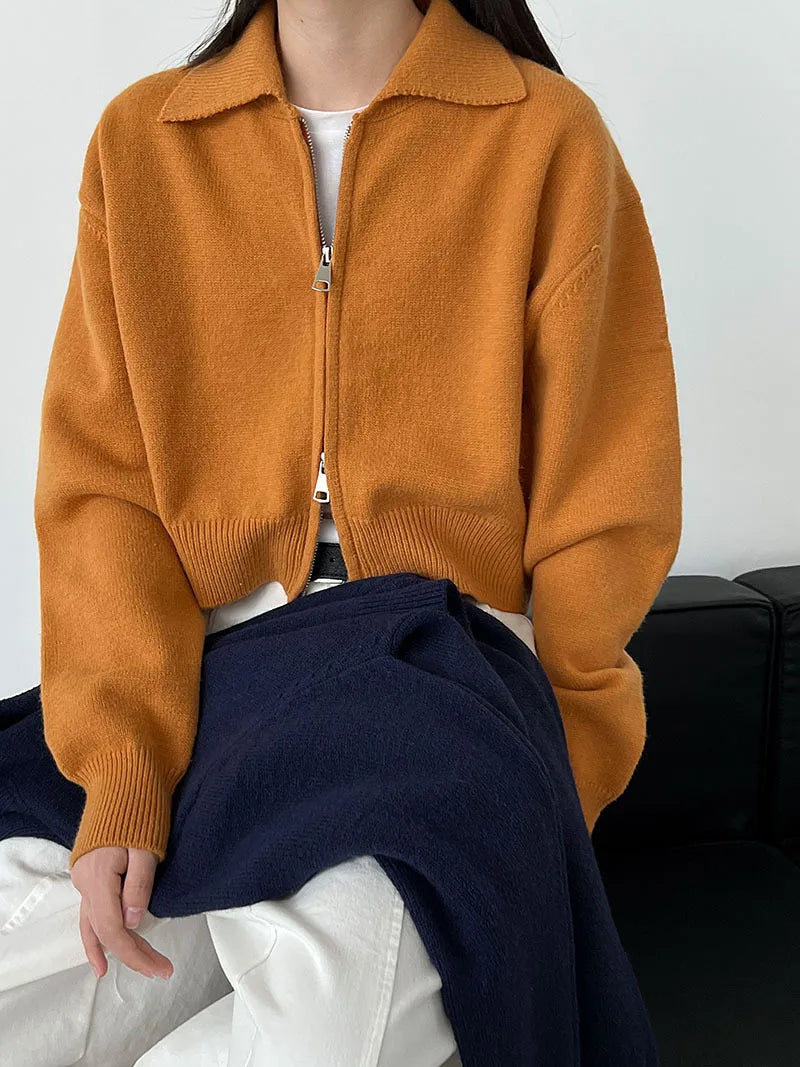 Women's Double Zip Knit Cardigan