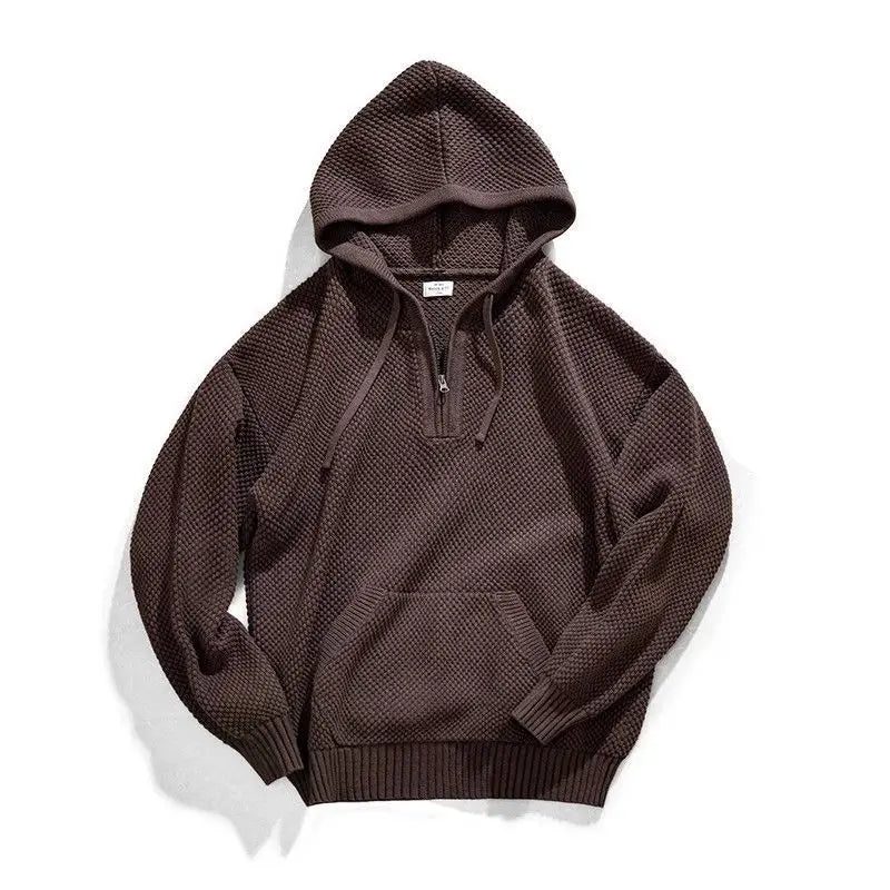 Textured Knit Hoodie