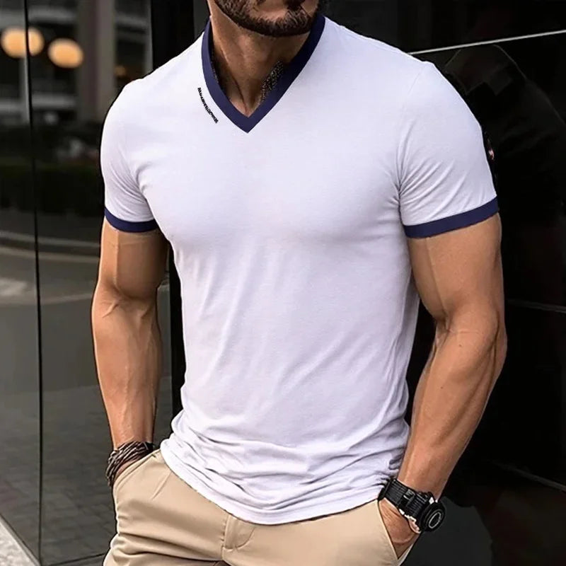 Men's V Neck Slim Fit T-Shirt
