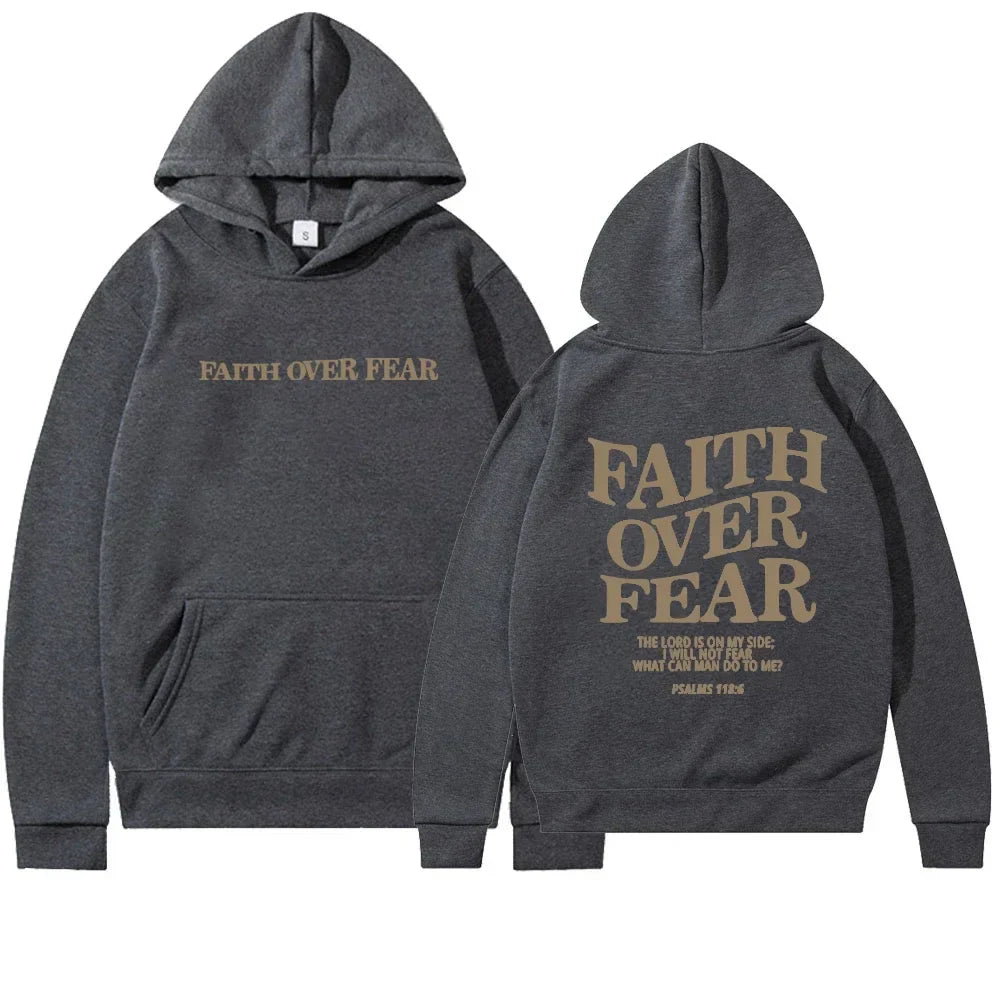 Women's Oversized Hoodie Bible Verse Print Sweatshirt