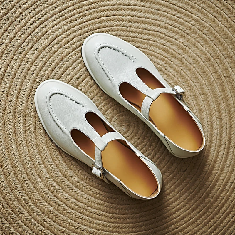 Women's Mary Jane Flats Round Toe Low Heel