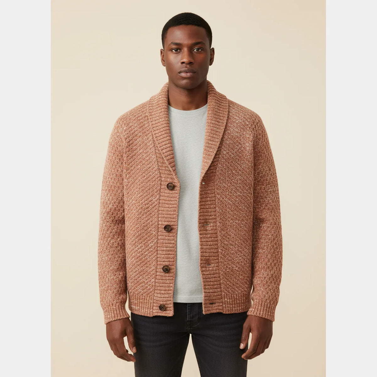 Men's Shawl Collar Knit Sweater