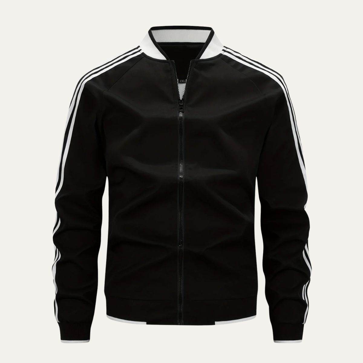 Men's Lightweight Zip Up Track Jacket Breathable Striped Sleeves