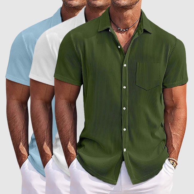 Men's Button Down Shirt Cotton Chest Pocket
