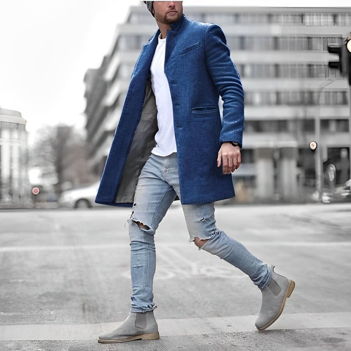 Garrett | Men's Slim Fit Spring Overcoat