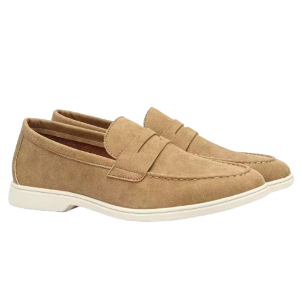 Men's Orthopedic Loafers Comfortable Leather Brown