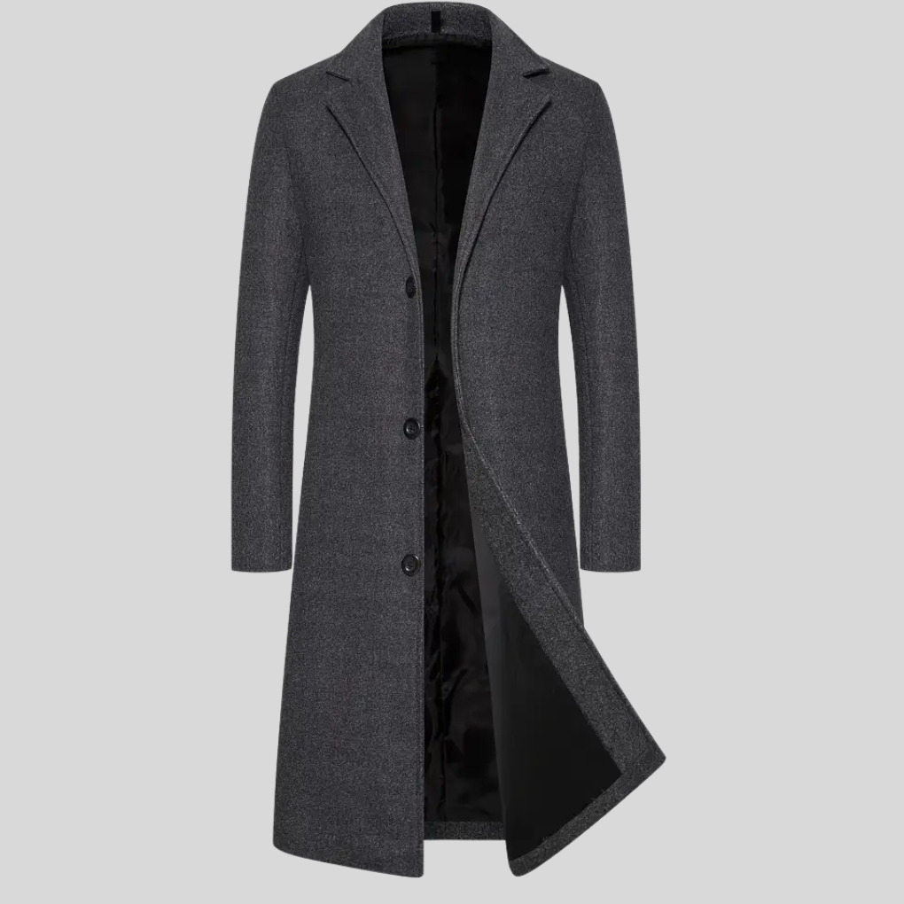 Men's Long Overcoat Classic Winter Coat
