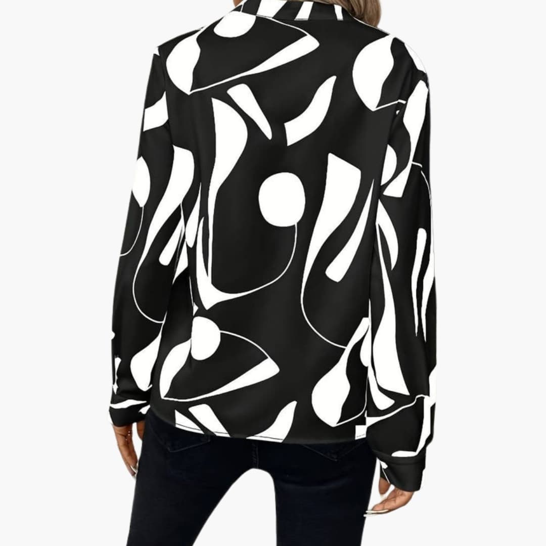 Women's Long Sleeve Button-Down Shirt Cotton White