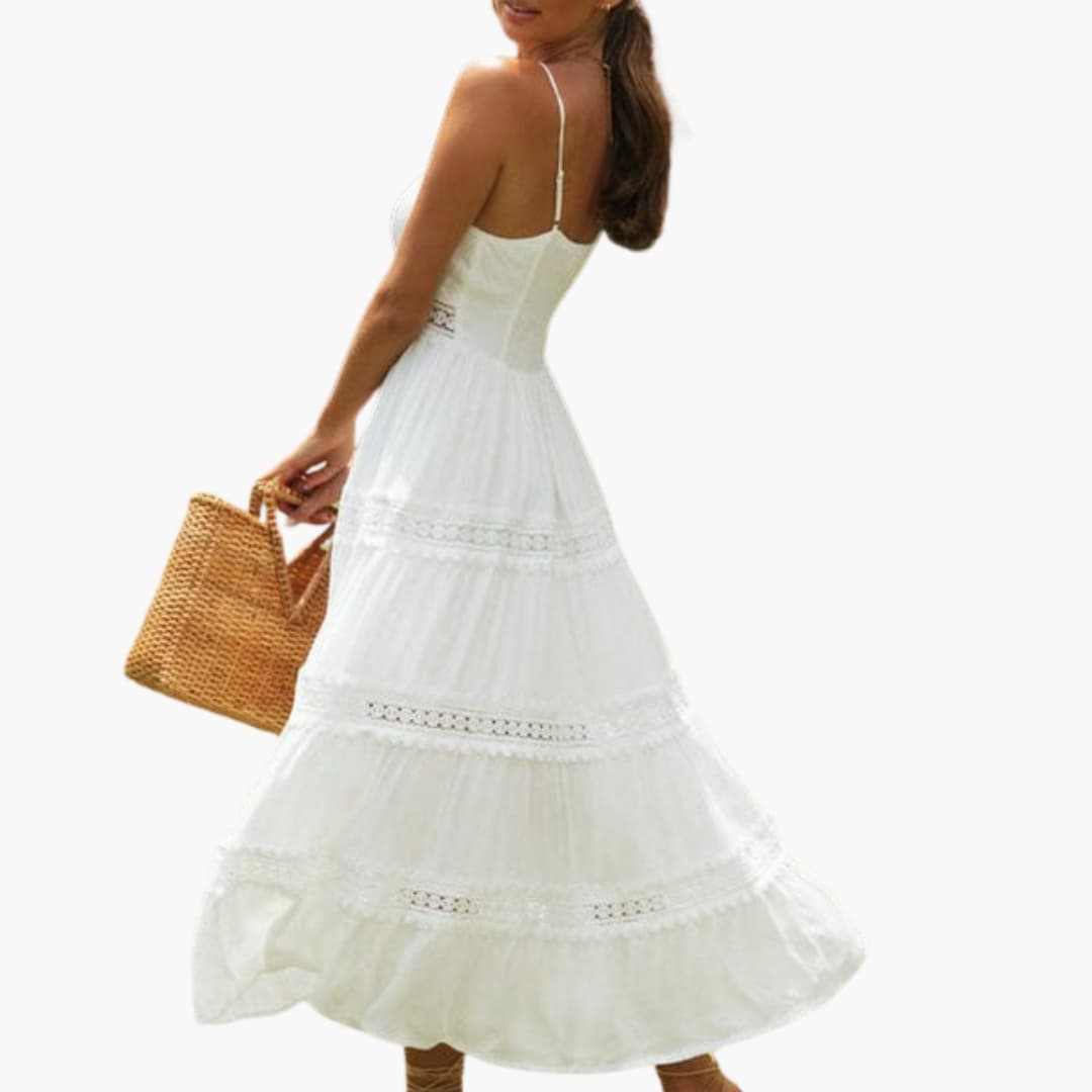 Women's Maxi Dress Spaghetti Straps V Neck
