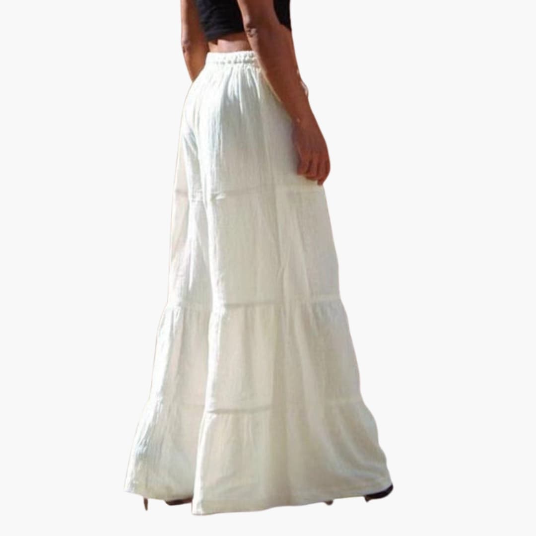 Women's Palazzo Pants Elastic Waist Wide Leg