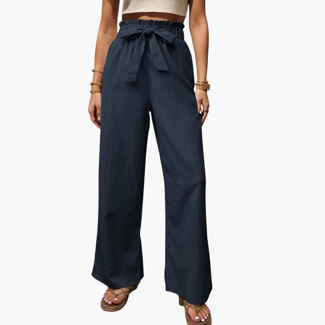 Women's Printed Palazzo Pants Stretch Waist