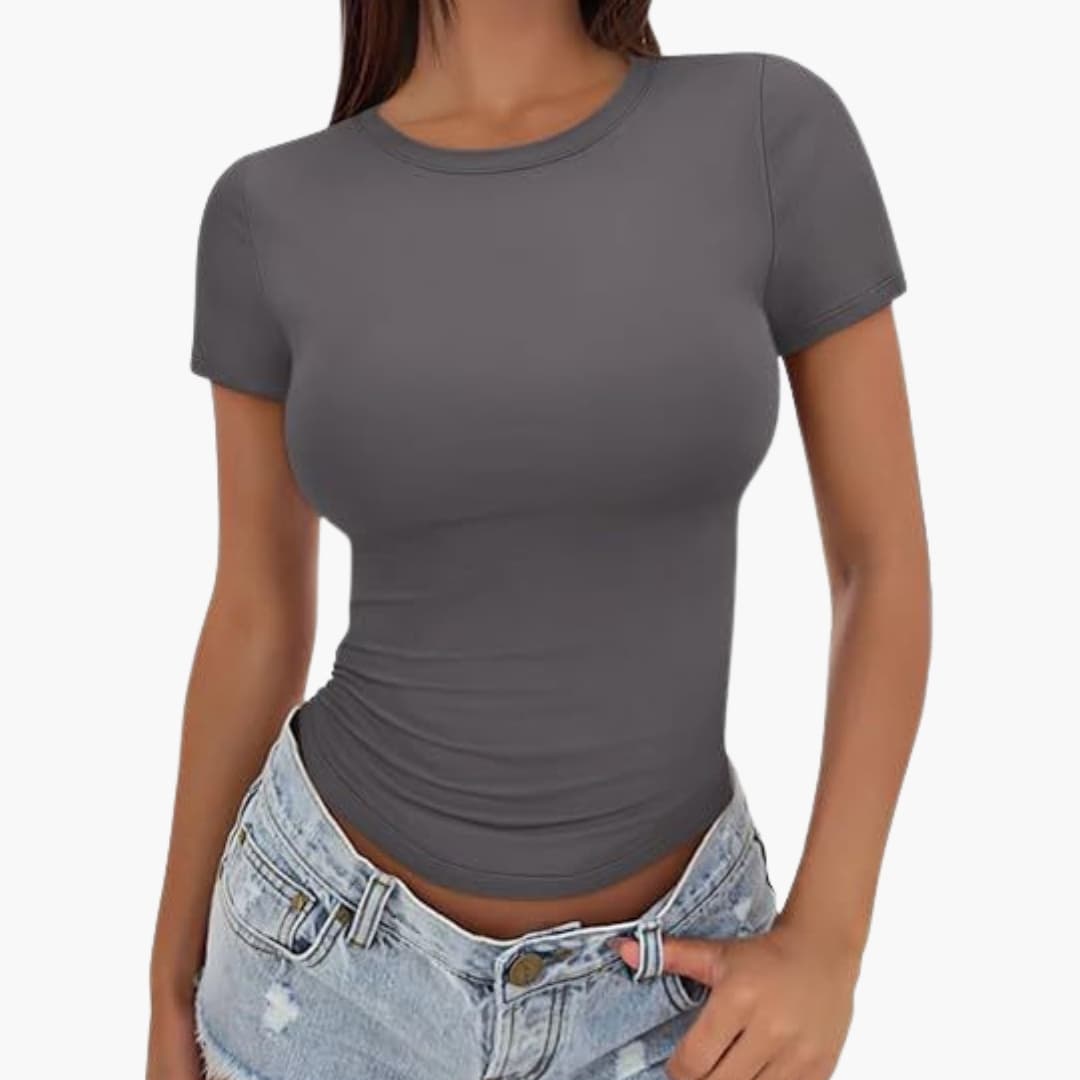 Women's Round Neck T-Shirt Regular Fit Cotton